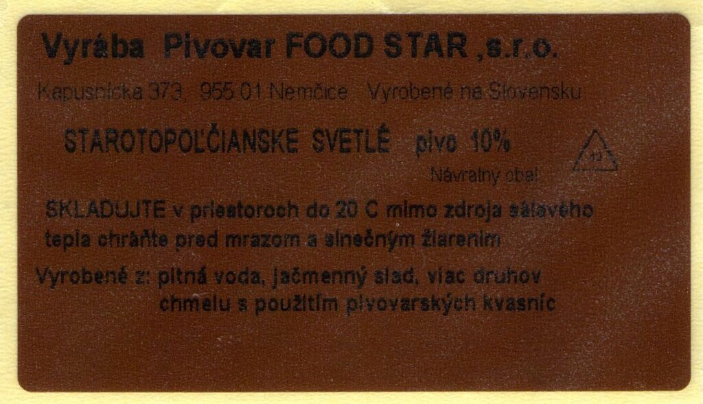  sudovka Starotopolcianske svetlé pivo 10