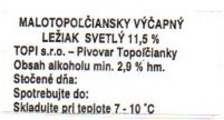  sudovka Malotopolciansky vycapny leziak svetly 11,5 %